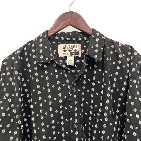 Vintage 90s Gitano Mens Printed Button Down Shirt Size Large - Picture 3 of 5